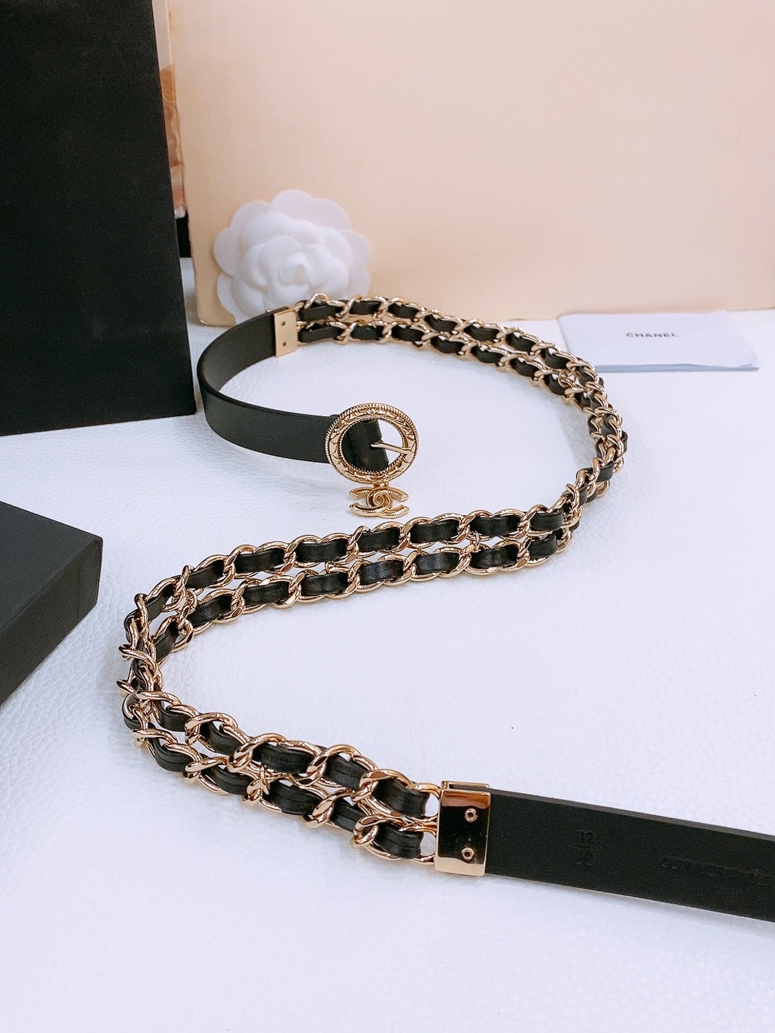 Chanel 2026 Leather Chain Belt 20mm 190392