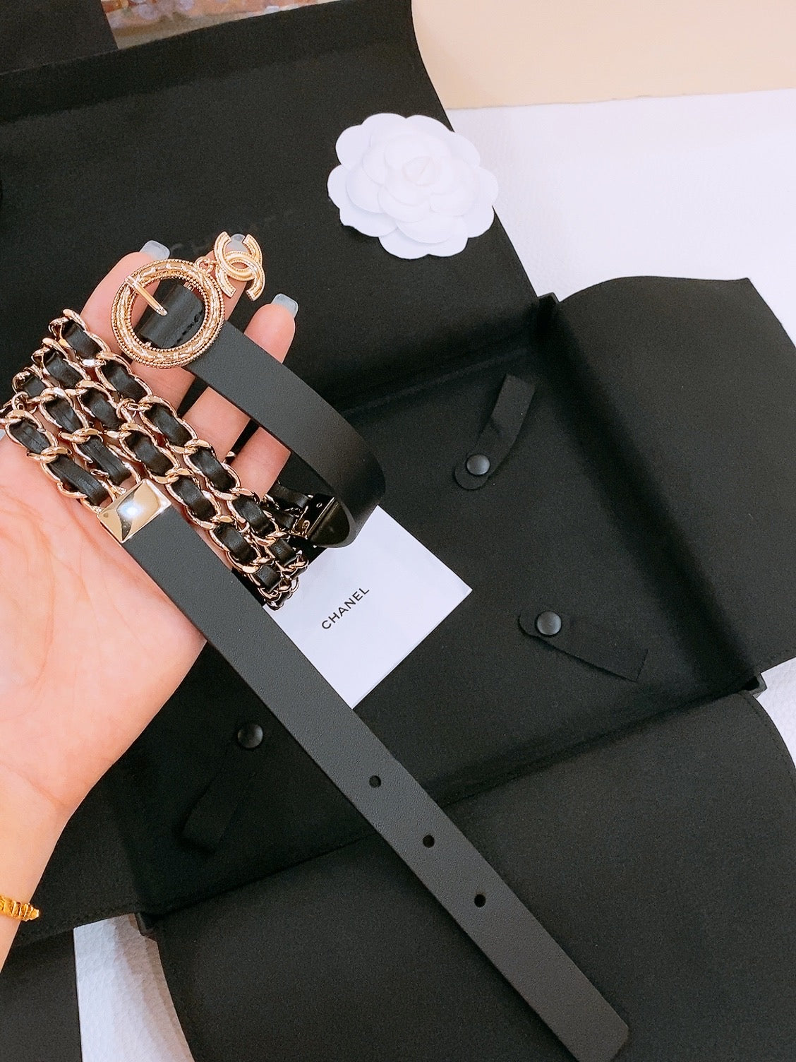 Chanel 2026 Leather Chain Belt 20mm 190392