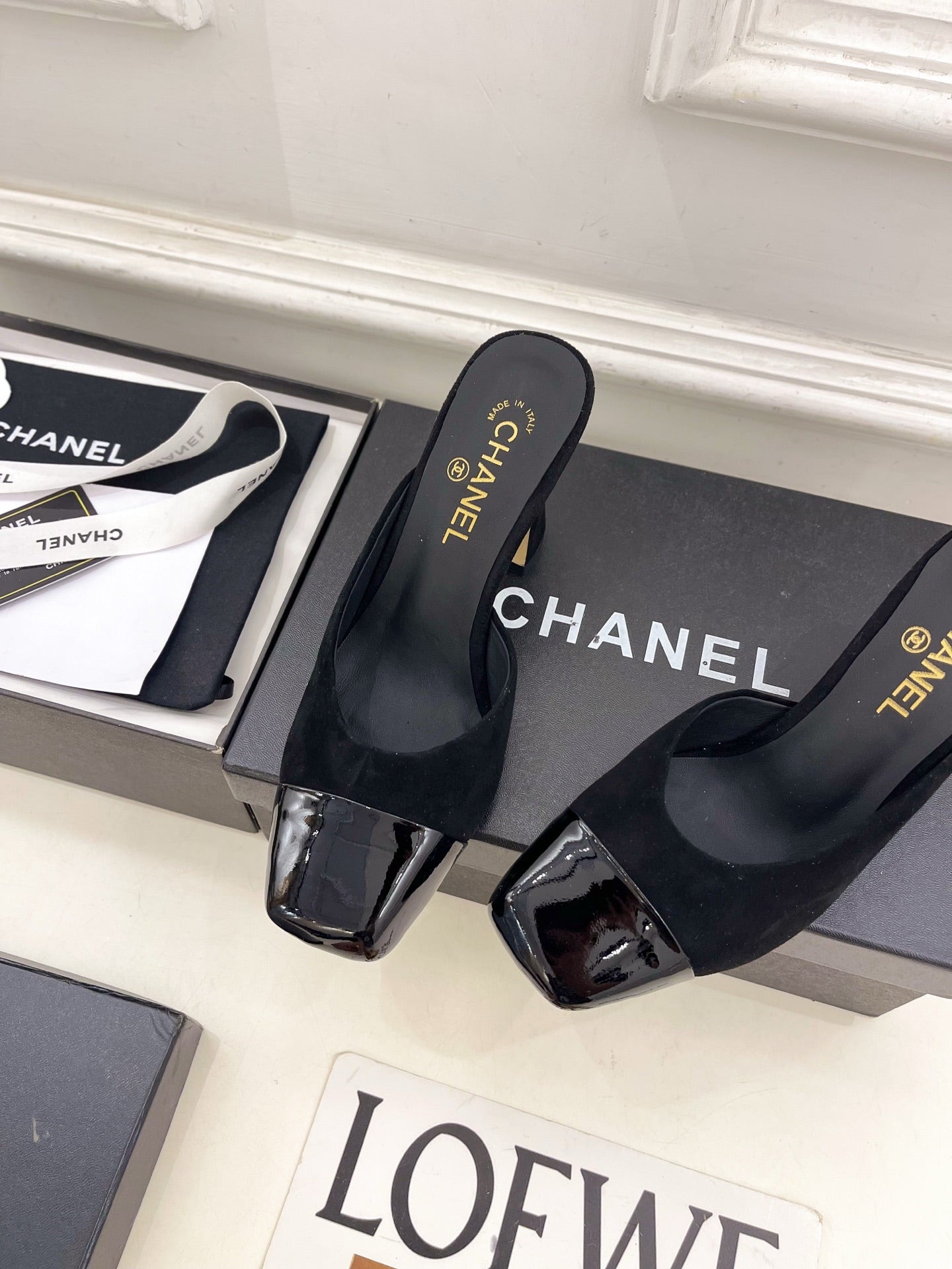 Chanel 2026 Mule 85mm Suede Leather 586908