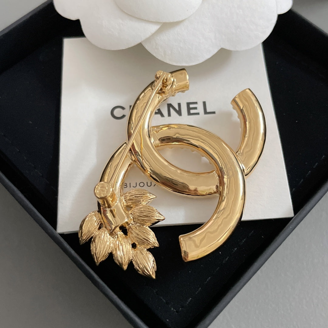 FRAGRANT DIAMOND WHEAT EAR GOLD BROOCH