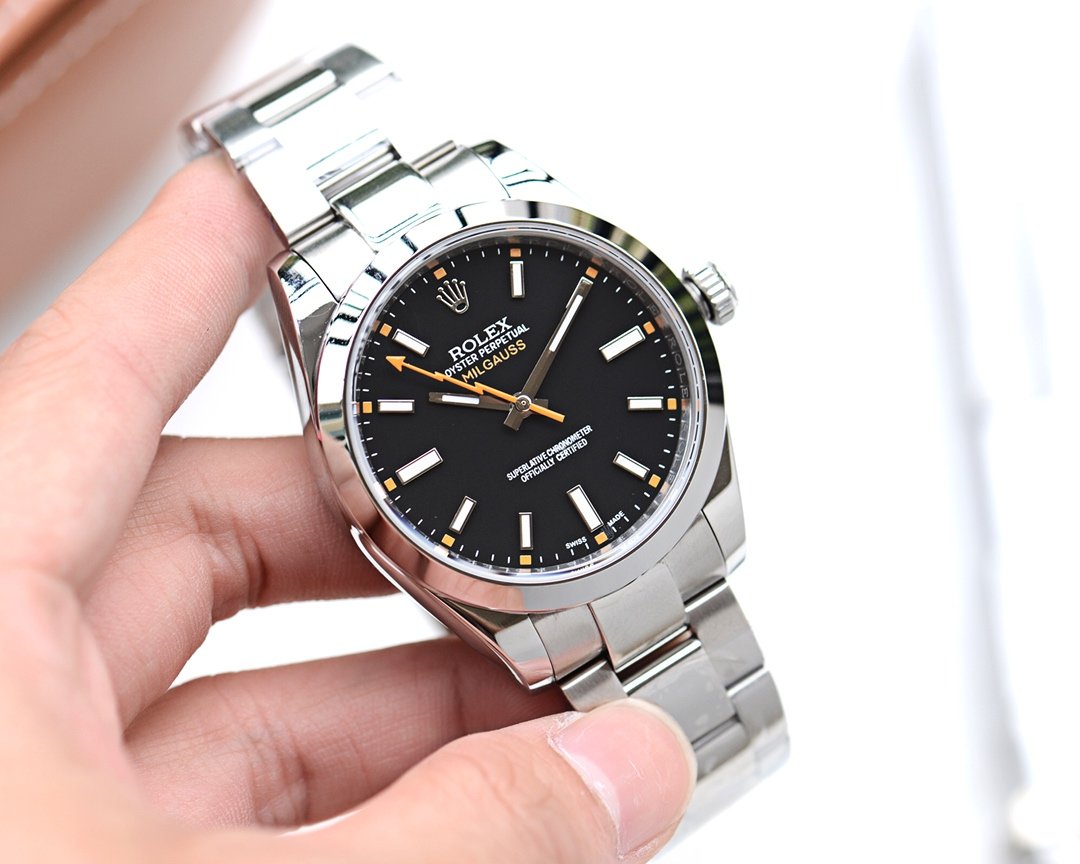 MILGAUSS STAINLESS STEEL BLACK DIAL ORANGE