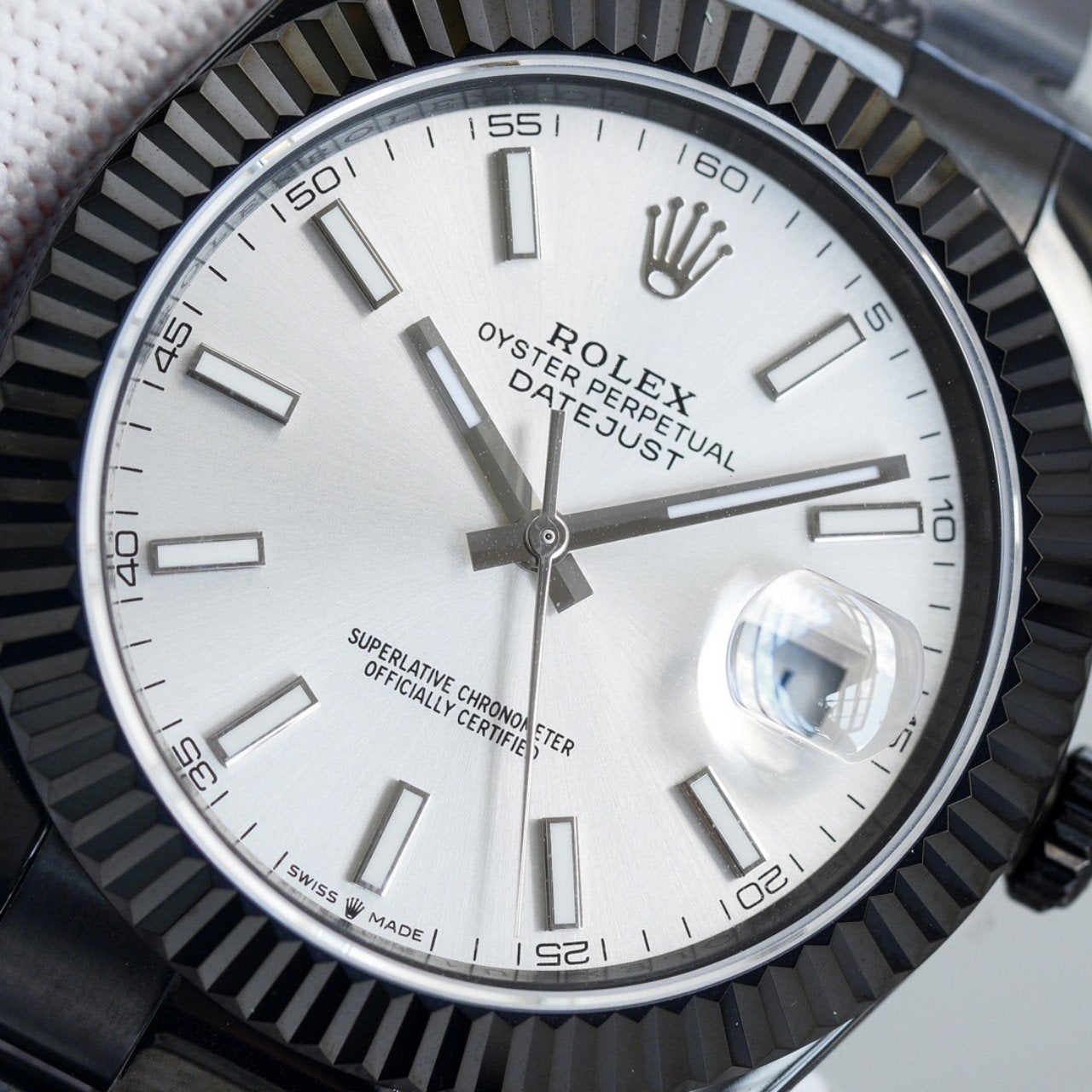 DATEJUST 41MM CUSTOM BLACK PVD WHITE DIAL